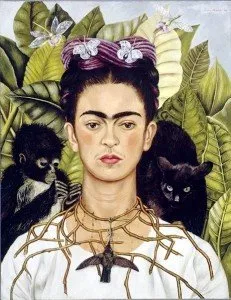 Wystawa FRIDA KAHLO 1 Frida Kahlo - Autoportret z cierniowym naszyjnikiem
