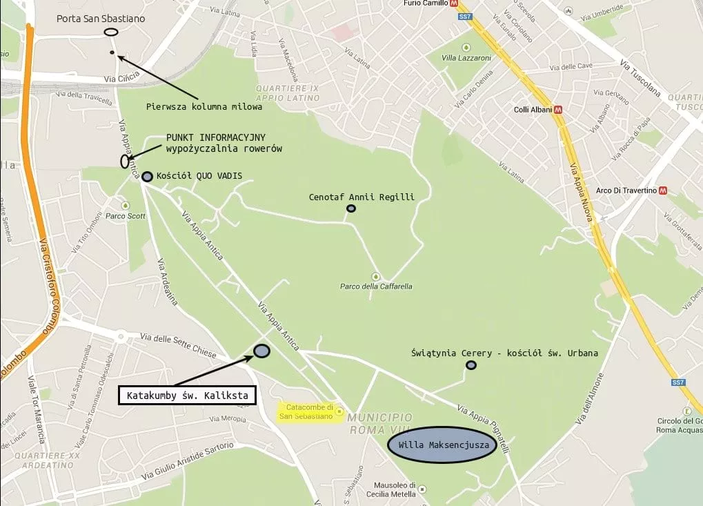 Via Appia Antica - spacerem lub na rowerze 12 Stara Apia - 2a mila