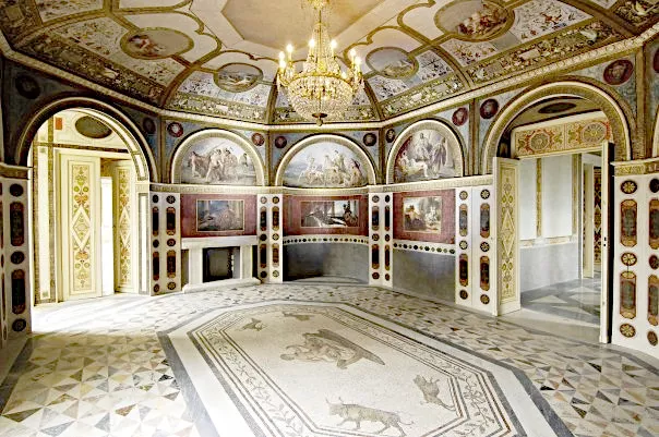 Rzym, Villa Torlonia - Casino Nobile, sala Bachusa