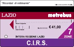 Region Lazio - bilet tygodniowy 1