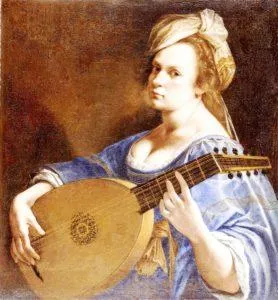 Artemizja Gentileschi - Autoportret z lutnią