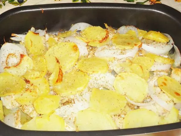 Baccalà alla romana - dorsz z ziemniakami z pieca
