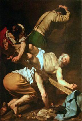 Święty Piotr w Rzymie: legendy, miejsca i tajemnice pierwszego Apostoła Wiecznego Miasta 5 Caravaggio-Ukrzyzowanie-PIotra