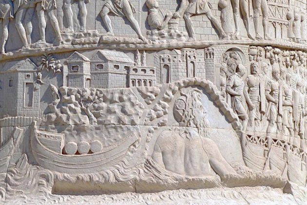 Kolumna Trajana - przeprawa przez Dunaj