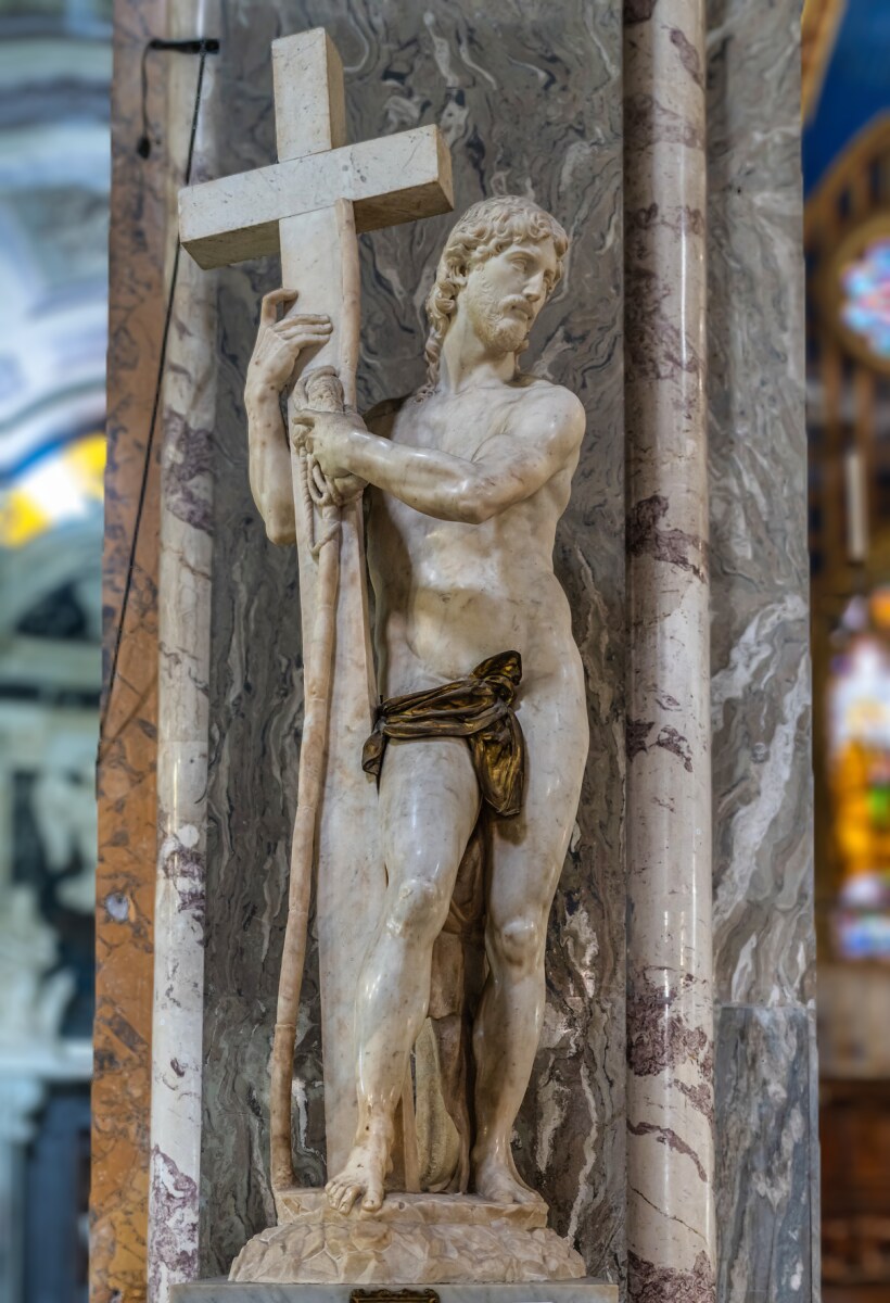 Bazylika Santa Maria sopra Minerva 5 Chrystus z krzyżem - Michał Anioł Buonarroti i uczniowie