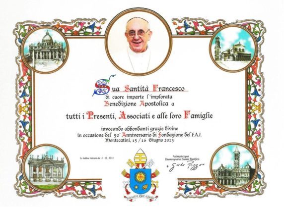Watykan - dyplom błogosławieństwa papieskiego