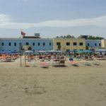 Ośrodek kolonijny w Rimini - widok z plaży
