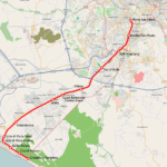 Mapa linii Roma-LIDO OSTIA