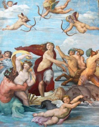 Willa Farnesina w Rzymie - fresk Rafalela Santi "Triumf nimfy Galatei"